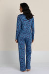Zivame Knit Poly Pyjama Set - Nebulas Blue — thumbnail 2