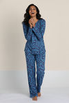 Zivame Knit Poly Pyjama Set - Nebulas Blue — thumbnail 3