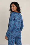 Zivame Knit Poly Pyjama Set - Nebulas Blue — thumbnail 5