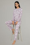 Zivame Knit Poly Pyjama Set - Raisin — thumbnail 5