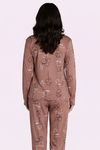 Zivame Knit Poly Pyjama Set - Rose Brown — thumbnail 3