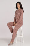 Zivame Knit Poly Pyjama Set - Rose Brown — thumbnail 5