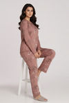 Zivame Knit Poly Pyjama Set - Rose Brown — thumbnail 6