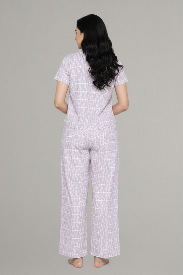 Zivame Woven Pyjama Set - Chalk Pink — image 3