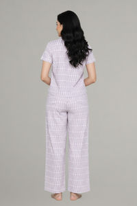 Zivame Woven Pyjama Set - Chalk Pink — thumbnail 3