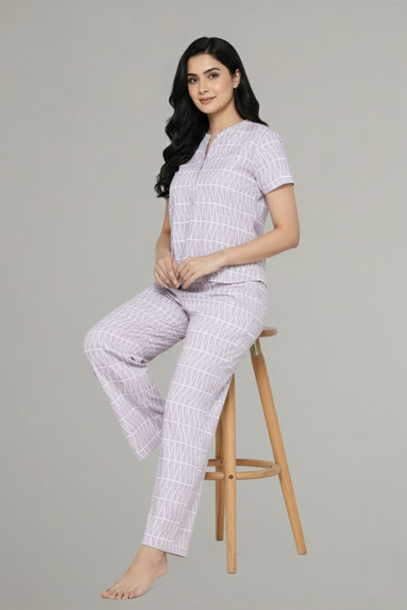 Zivame Woven Pyjama Set - Chalk Pink — image 4