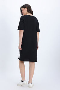 Zivame Harry Potter Knit Cotton Loungewear Dress - Black Beauty — thumbnail 4
