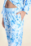 Zivame Buttersoft Knit Poly Pyjama Set - Cerulean — thumbnail 6