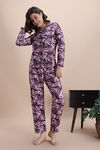 Zivame Buttersoft Knit Poly Pyjama Set - Fig — thumbnail 2