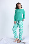 Zivame Knit Poly Pyjama Set - Blarney — thumbnail 3