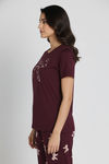 Zivame Knit Cotton Pyjama Set - Fig — thumbnail 2