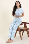 Zivame Knit Cotton Pyjama Set - Ice Melt — thumbnail 4