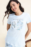Zivame Knit Cotton Pyjama Set - Ice Melt — thumbnail 5