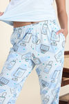 Zivame Knit Cotton Pyjama Set - Ice Melt — thumbnail 6
