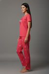 Zivame Knit Cotton Pyjama Set - Poinsettia — thumbnail 3