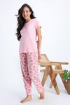 Zivame Knit Cotton Pyjama Set - Tickled Pink — thumbnail 2