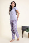 Zivame Knit Cotton Pyjama Set - Wisteria — thumbnail 3