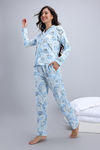 Zivame Knit Cotton Pyjama Set - Ice Melt — thumbnail 2