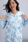 Zivame Knit Cotton Pyjama Set - Ice Melt — thumbnail 5