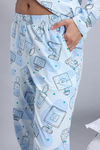 Zivame Knit Cotton Pyjama Set - Ice Melt — thumbnail 6