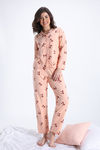 Zivame Knit Cotton Pyjama Set - Peach Whip — thumbnail 2
