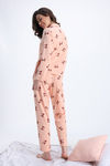Zivame Knit Cotton Pyjama Set - Peach Whip — thumbnail 3