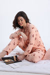 Zivame Knit Cotton Pyjama Set - Peach Whip — thumbnail 4
