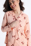 Zivame Knit Cotton Pyjama Set - Peach Whip — thumbnail 5