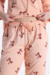 Zivame Knit Cotton Pyjama Set - Peach Whip — thumbnail 7
