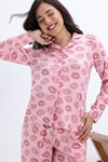 Zivame Knit Cotton Pyjama Set - Tickled Pink — thumbnail 5