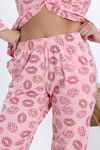 Zivame Knit Cotton Pyjama Set - Tickled Pink — thumbnail 6
