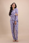 Zivame Knit Cotton Pyjama Set - Wisteria — thumbnail 2