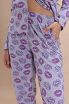 Zivame Knit Cotton Pyjama Set - Wisteria — thumbnail 6