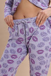 Zivame Knit Cotton Pyjama Set - Wisteria — thumbnail 7