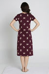 Zivame Knit Cotton Mid Length Nightdress - Peach Whip — thumbnail 3
