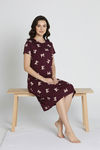 Zivame Knit Cotton Mid Length Nightdress - Peach Whip — thumbnail 4