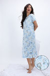 Zivame Knit Cotton Mid Length Nightwear - Ice Melt — thumbnail 1