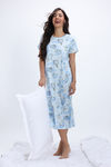 Zivame Knit Cotton Mid Length Nightwear - Ice Melt — thumbnail 2