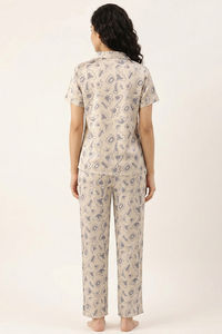 Zivame Satin Pyjama Set - Parchment — thumbnail 3