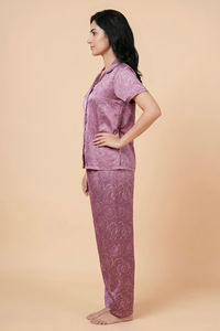 Zivame Satin Pyjama Set - Polignac — thumbnail 3