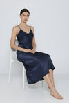 Zivame Satin Sleep Dress - Blue — thumbnail 2