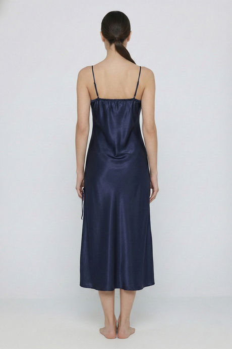 Zivame Satin Sleep Dress - Blue — image 4