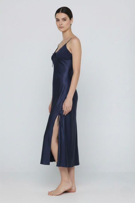 Zivame Satin Sleep Dress - Blue — image 5