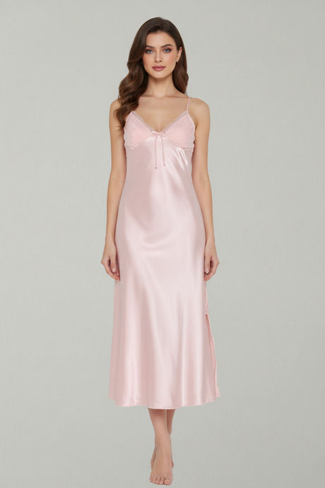 Zivame Satin Sleep Dress - Light Pink — image 3