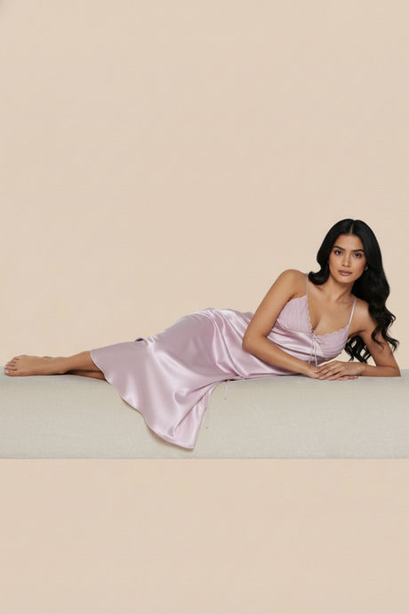 Zivame Satin Sleep Dress - Mauve — image 6