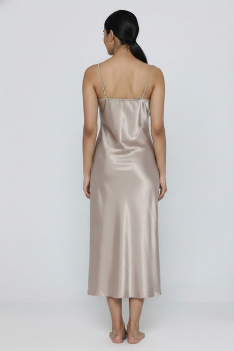 Zivame Satin Sleep Dress - Skin — image 3