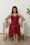 Zivame Satin Sleep Dress - Red — thumbnail 5