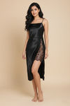 Zivame Satin Sleep Dress - Black — thumbnail 3