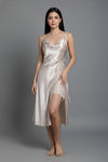 Zivame Satin Sleep Dress - Silver — thumbnail 2