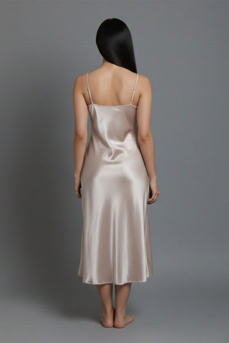Zivame Satin Sleep Dress - Silver — image 3